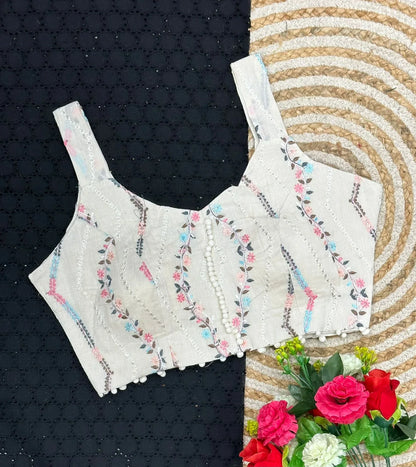Pure Camric Cotton Diable Blouse - Anant Exports