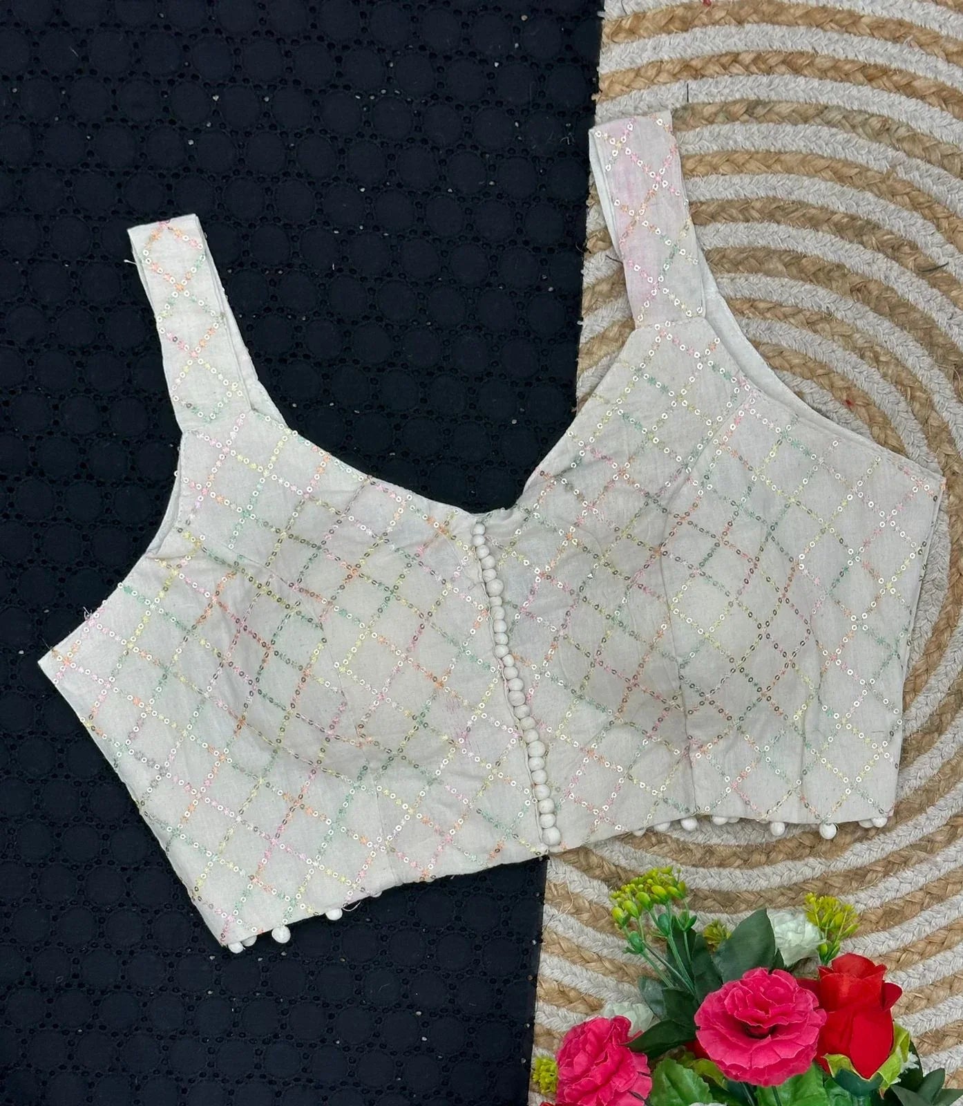 Pure Camric Cotton Diable Blouse - Anant Exports