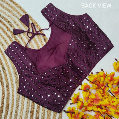 Mirror 2 Designer Foil Mirror Blouse - Anant Exports