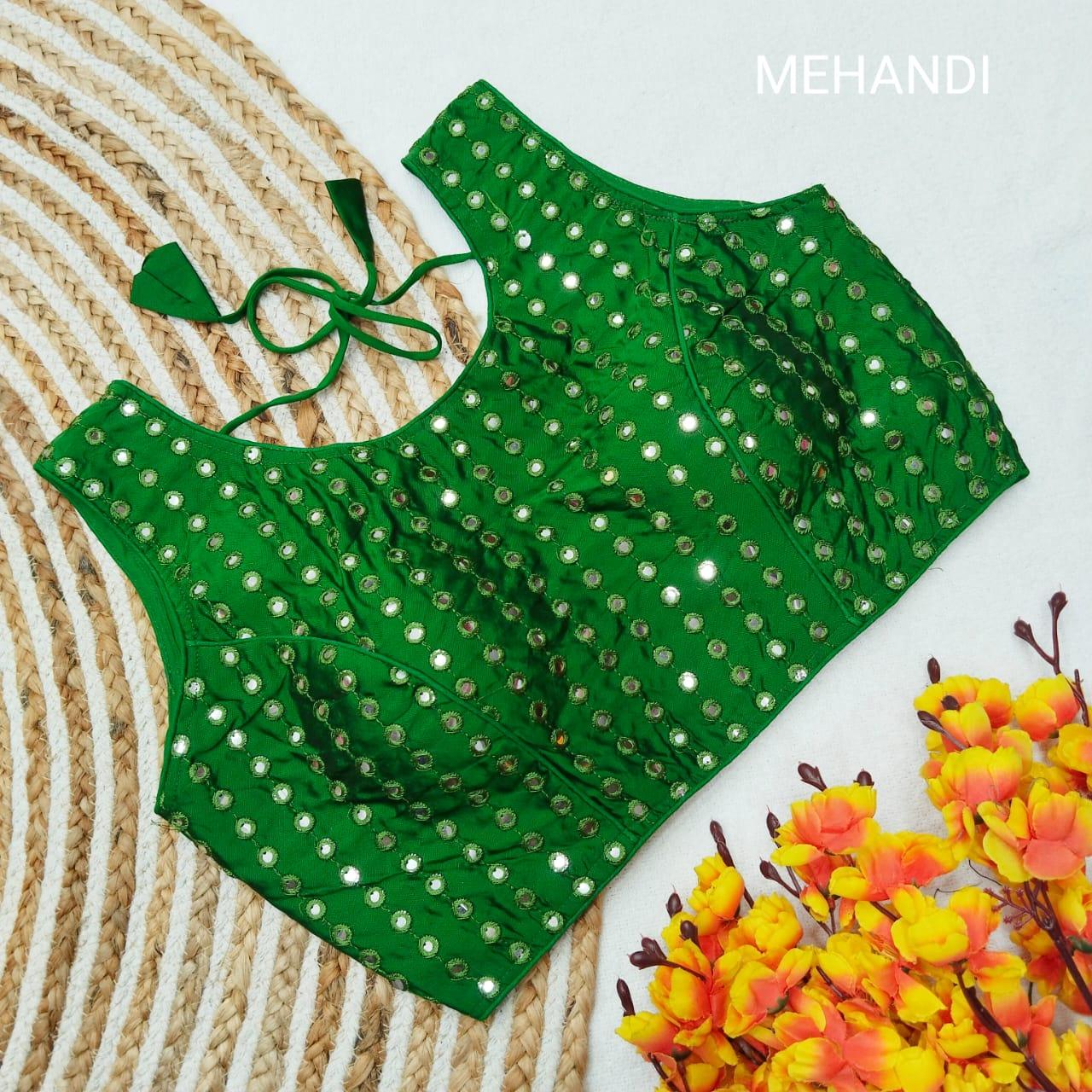 Mirror 2 Designer Foil Mirror Blouse - Anant Exports