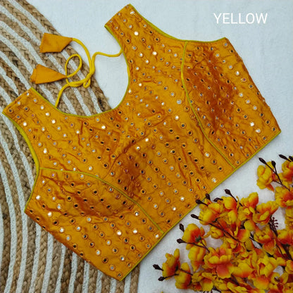 Mirror 2 Designer Foil Mirror Blouse - Anant Exports