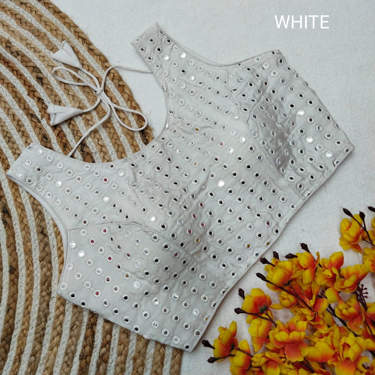Mirror 2 Designer Foil Mirror Blouse - Anant Exports