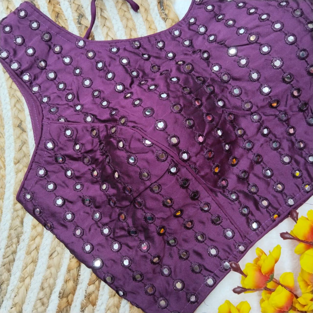 Mirror 2 Designer Foil Mirror Blouse - Anant Exports