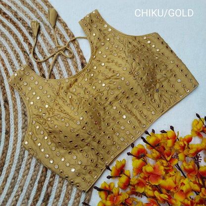 Mirror 2 Designer Foil Mirror Blouse - Anant Exports