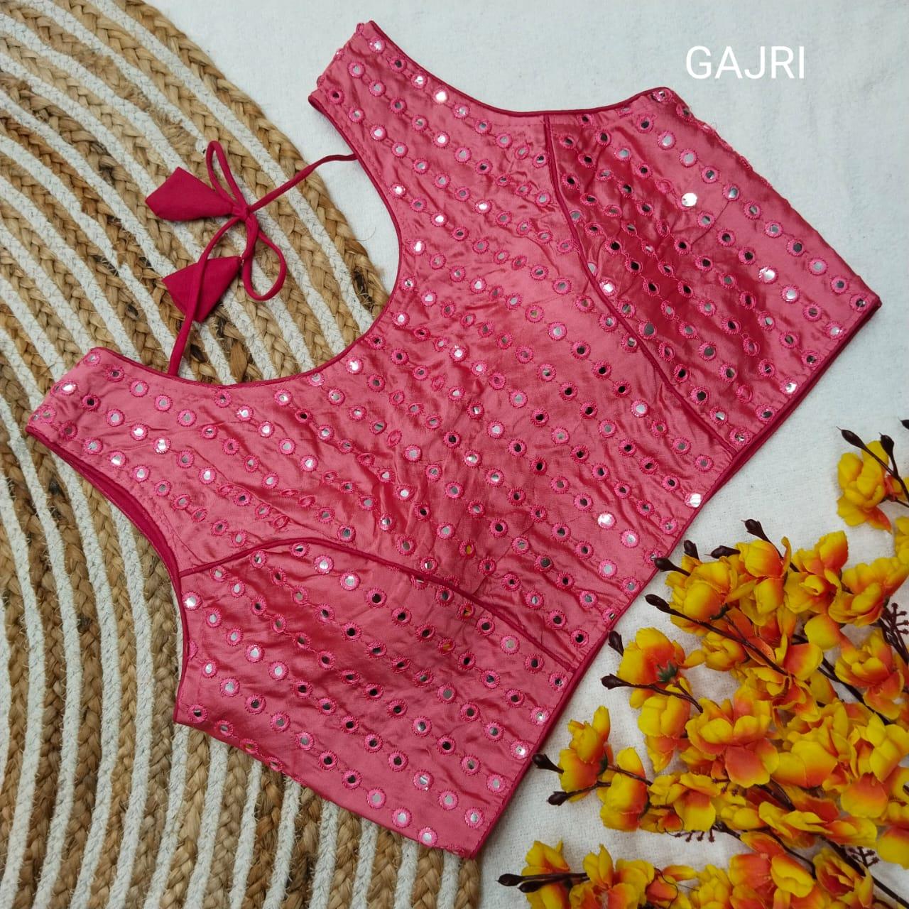 Mirror 2 Designer Foil Mirror Blouse - Anant Exports
