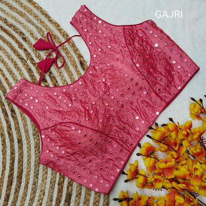 Mirror 2 Designer Foil Mirror Blouse - Anant Exports