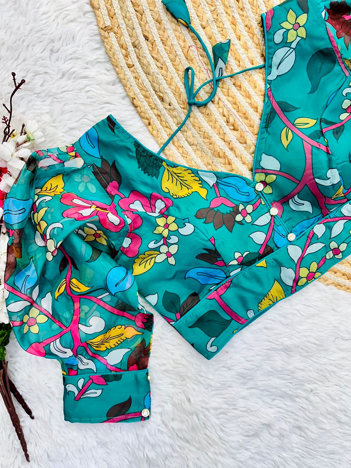 Festival Wear Kalamkari Print Blouse