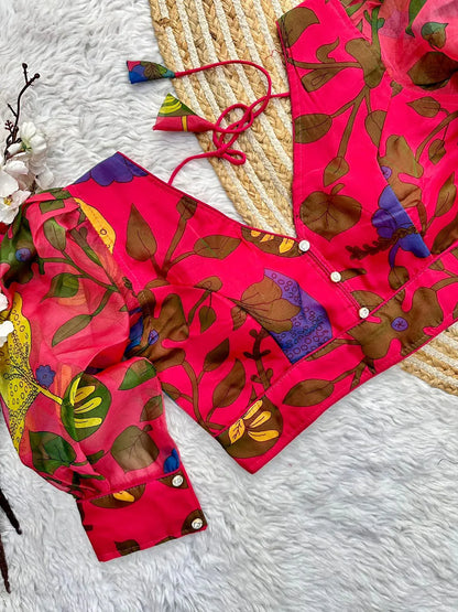 Festival Wear Kalamkari Print Blouse - Anant Exports