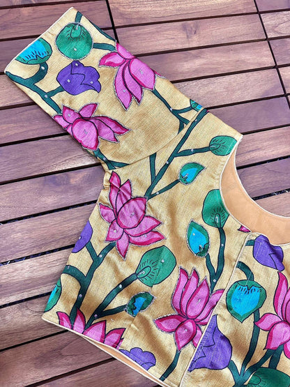 Pure Silk Hand Paint Blouse - Anant Exports