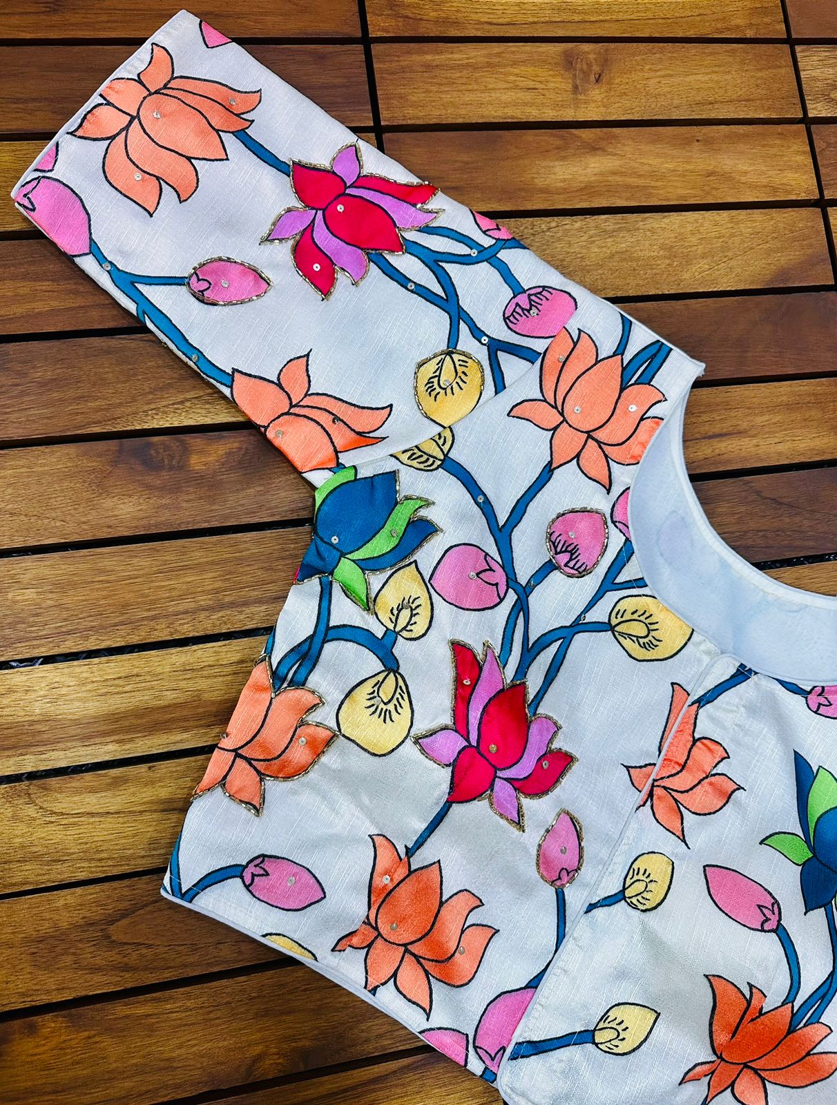 Pure Silk Hand Paint Blouse