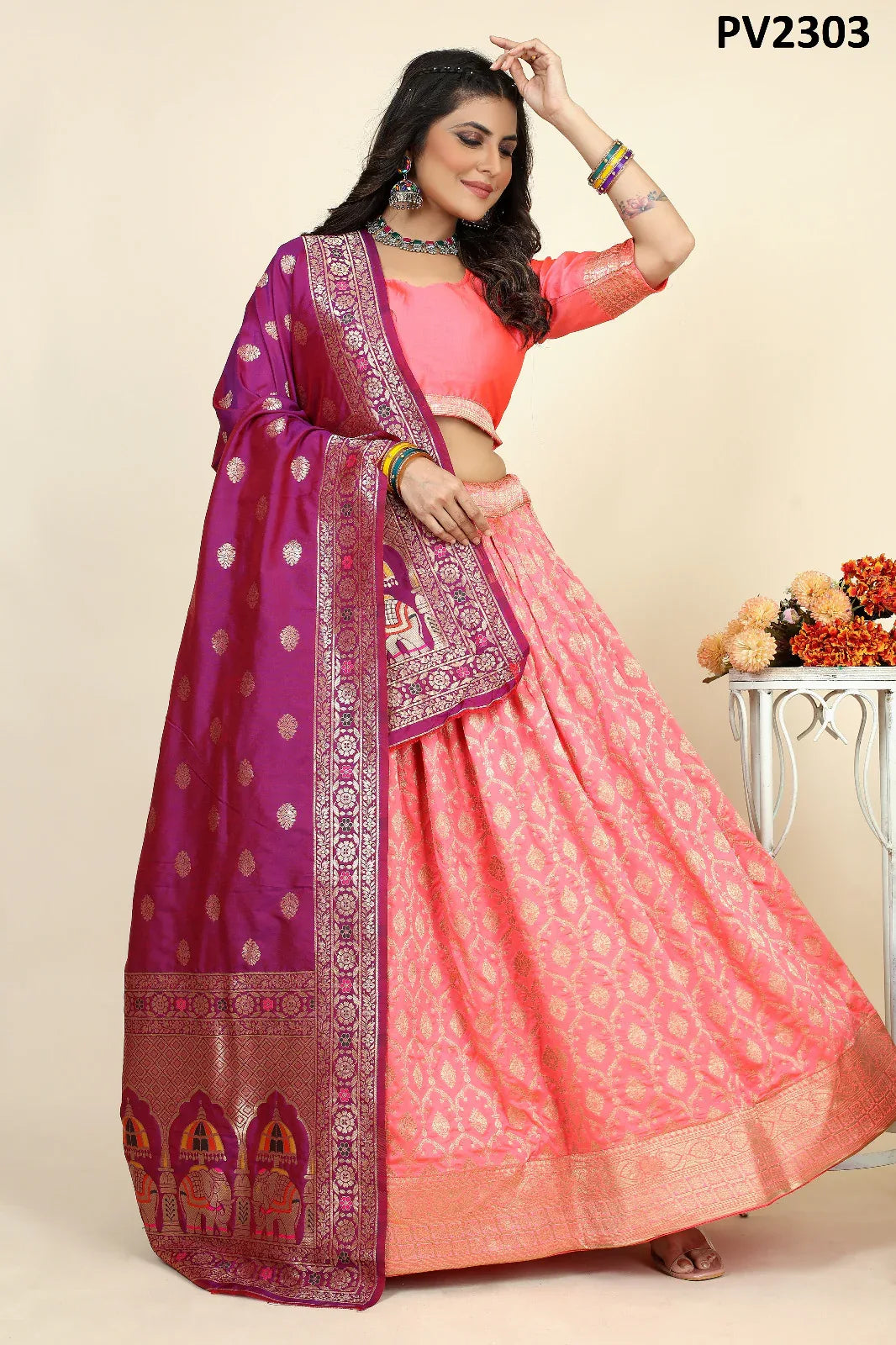 Traditional Wear Lehenga Choli D.No. PV2303 - Anant Exports