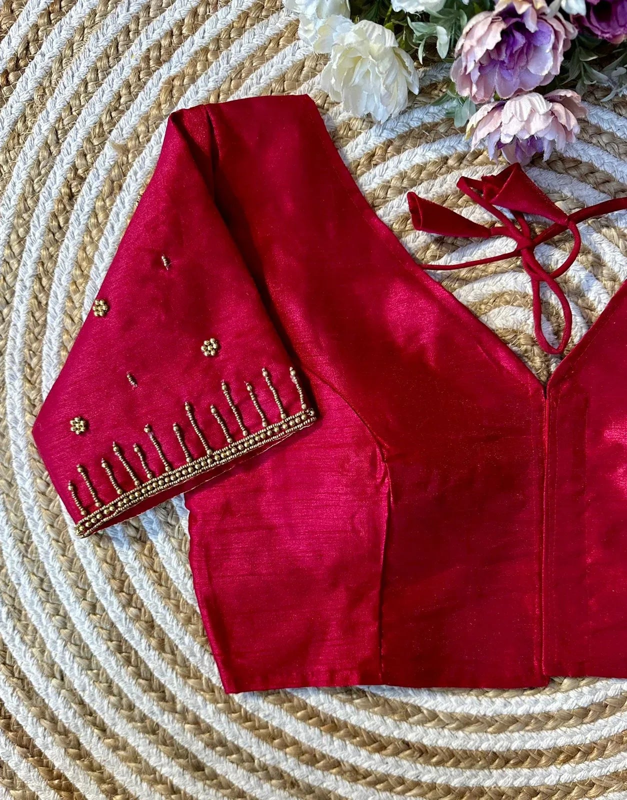 Festival Wear Golden Handcrafted Work Blouse - Anant Exports
