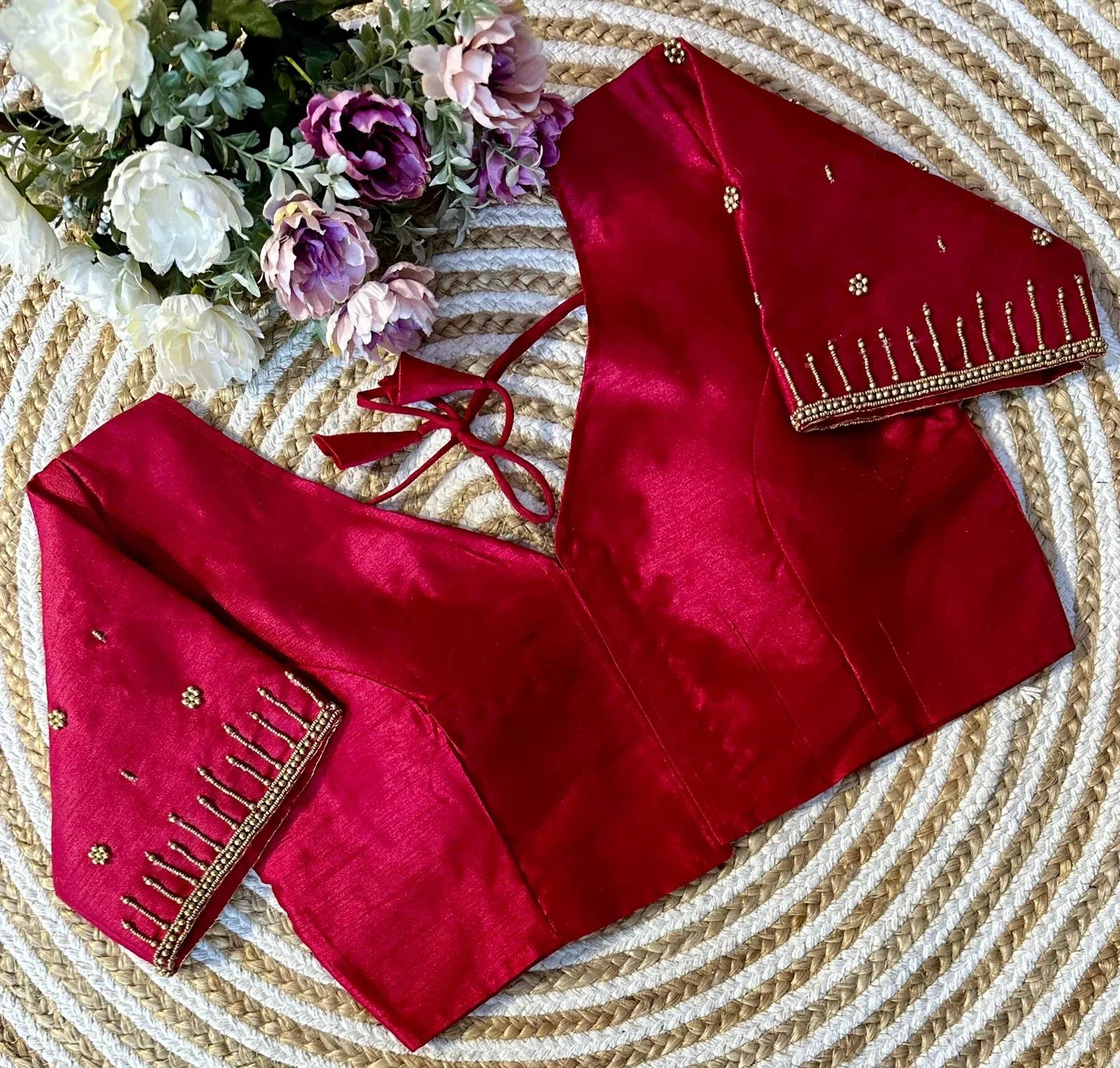 Festival Wear Golden Handcrafted Work Blouse - Anant Exports