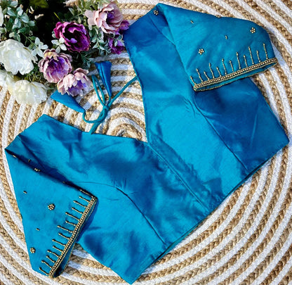 Festival Wear Golden Handcrafted Work Blouse - Anant Exports