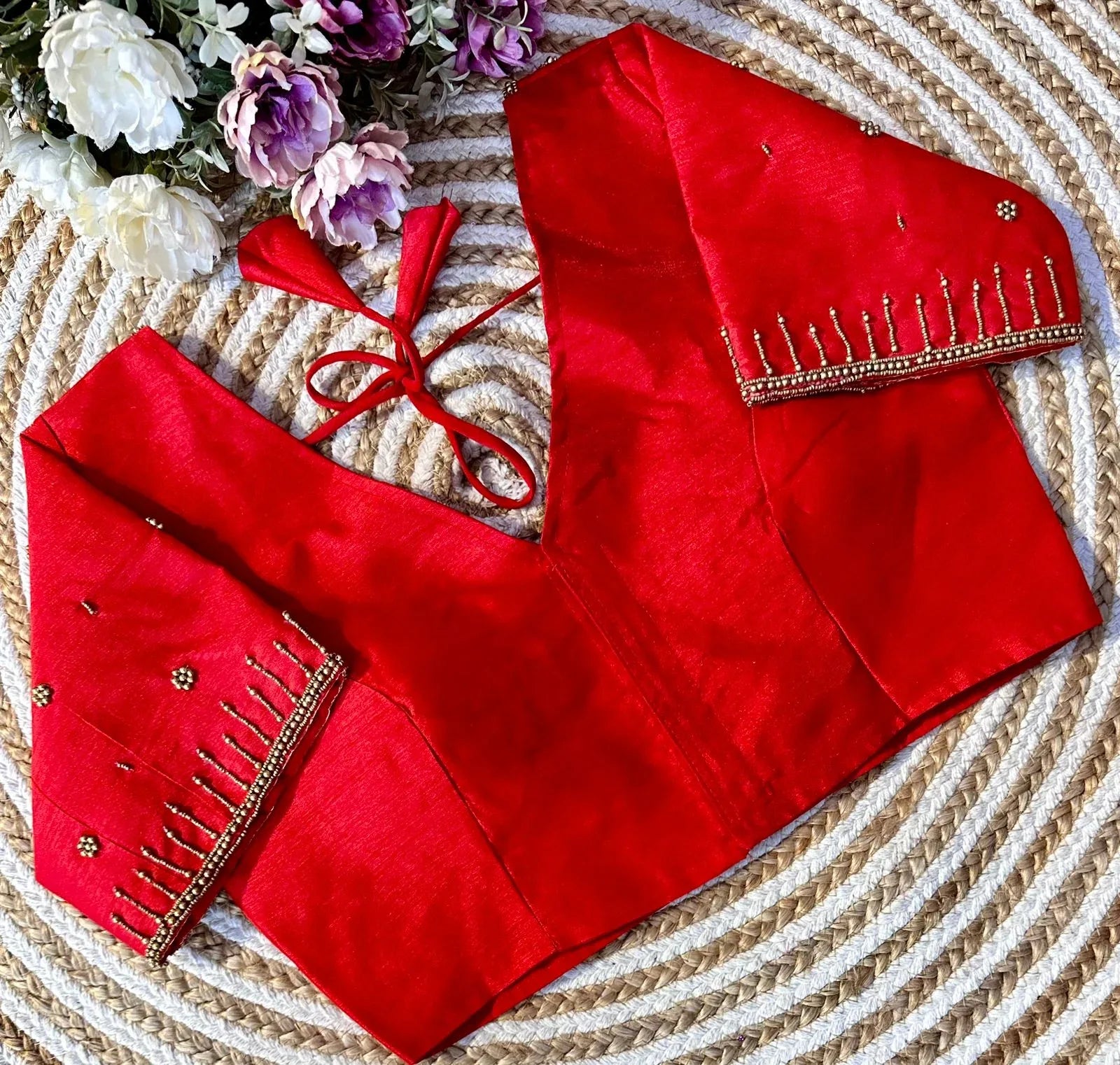 Festival Wear Golden Handcrafted Work Blouse - Anant Exports