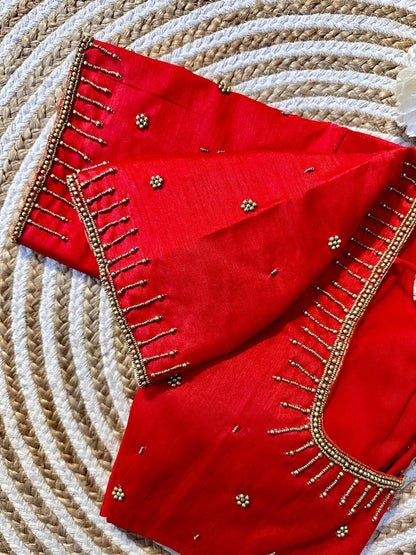 Festival Wear Golden Handcrafted Work Blouse - Anant Exports