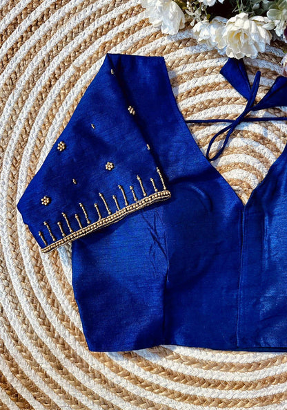 Festival Wear Golden Handcrafted Work Blouse - Anant Exports