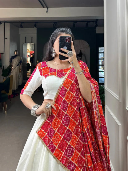 Beautiful Designer Bandhej Print Lehenga Choli - Anant Exports