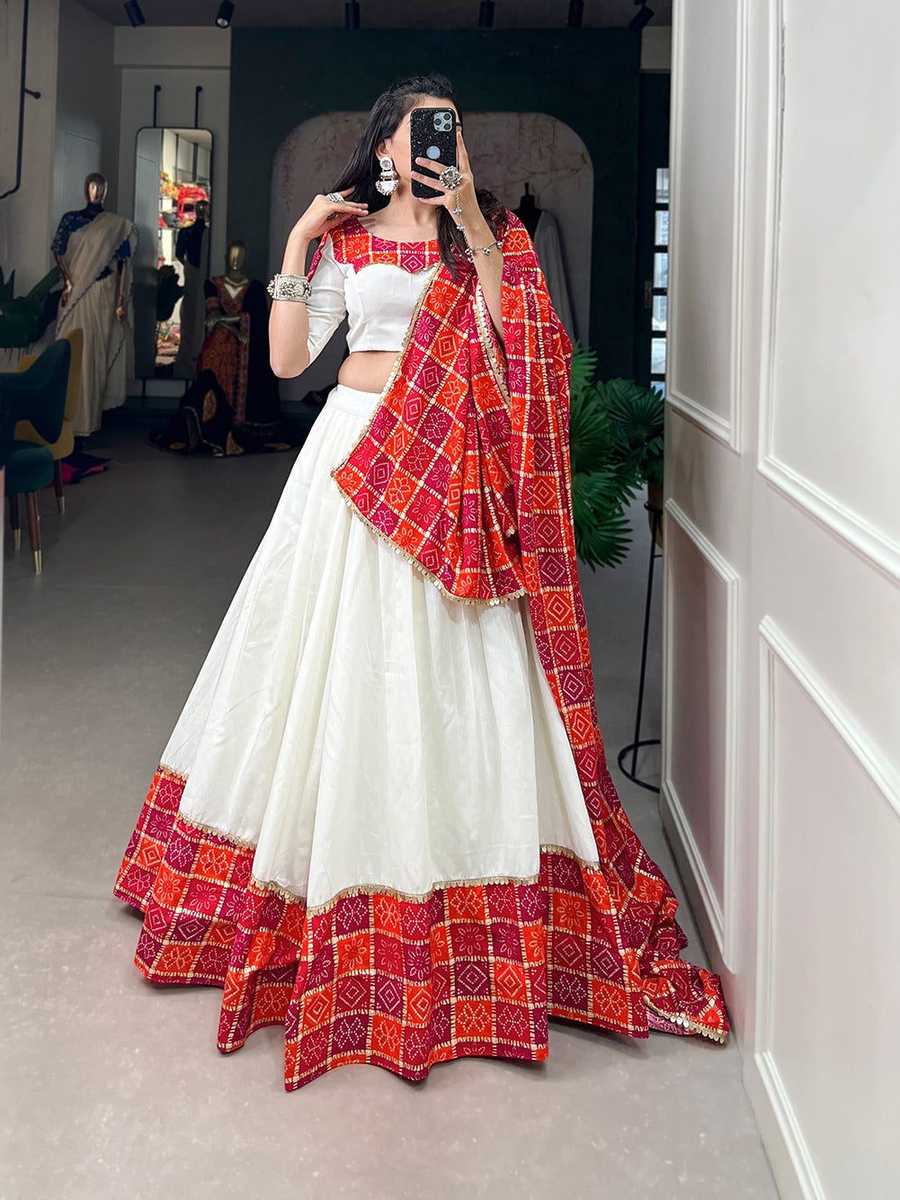 Beautiful Designer Bandhej Print Lehenga Choli