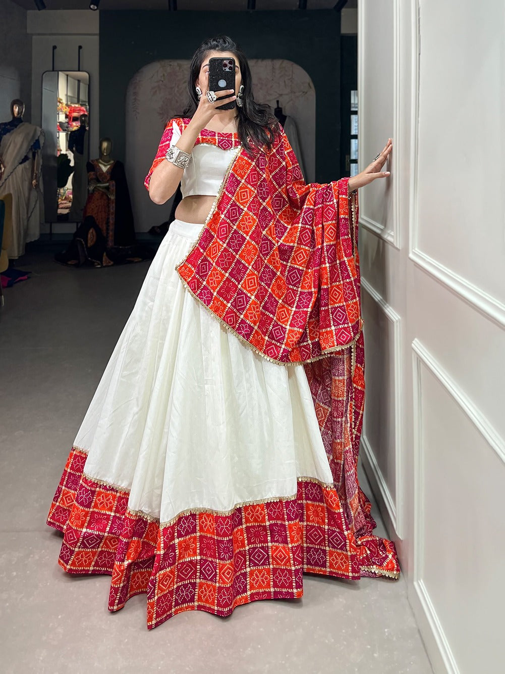 Beautiful Designer Bandhej Print Lehenga Choli