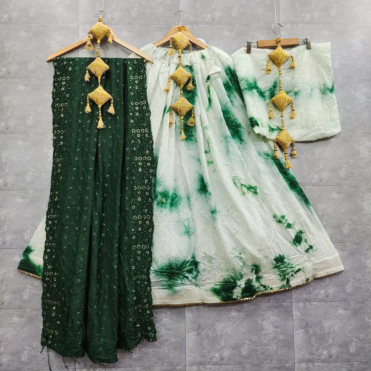Navratri Wear Mirror Work Lehenga - Anant Exports