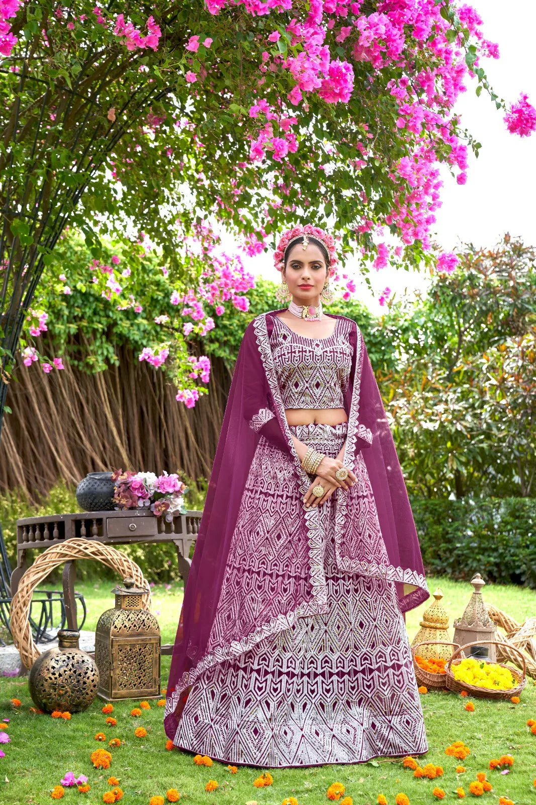 Varni Zeeya Sakshi Designer Partywear Lehenga D.No. 19001 - Anant Exports