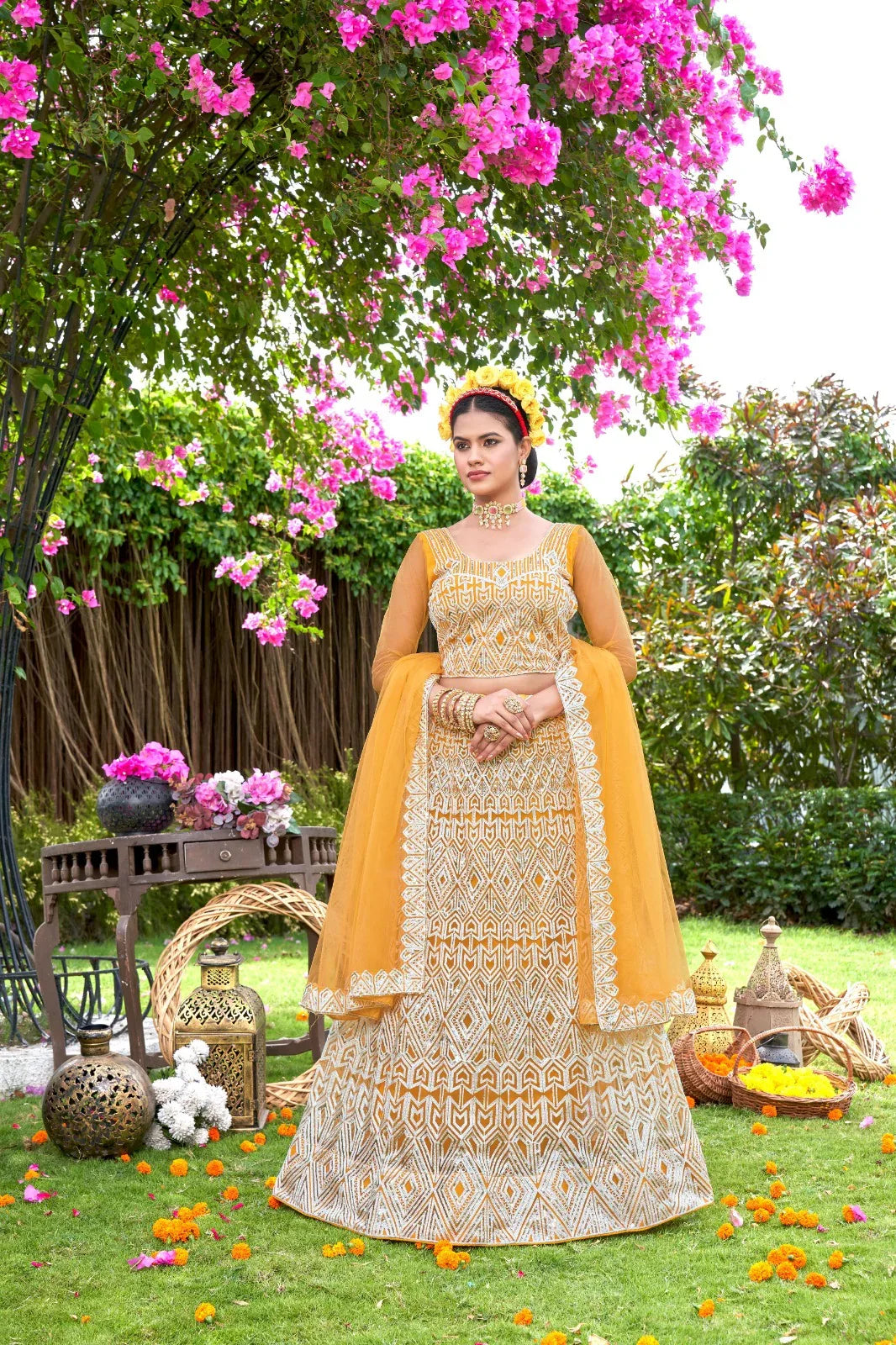 Varni Zeeya Sakshi Designer Partywear Lehenga D.No. 19002 - Anant Exports
