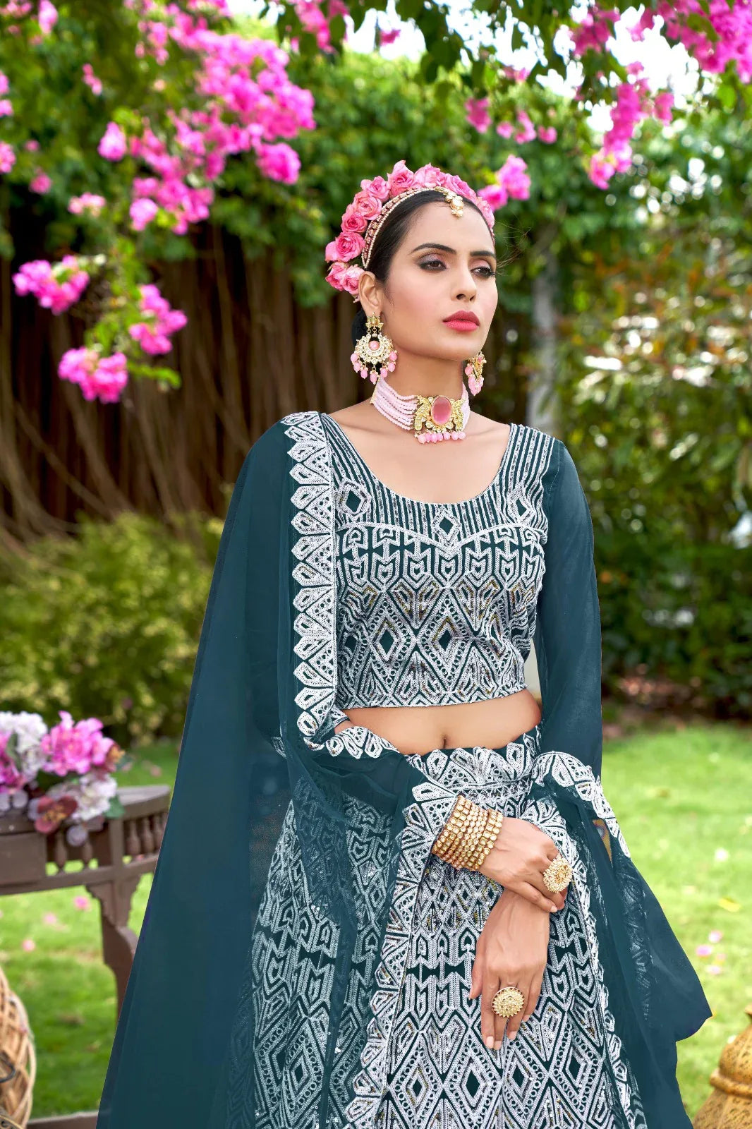 Varni Zeeya Sakshi Designer Partywear Lehenga D.No. 19004 - Anant Exports
