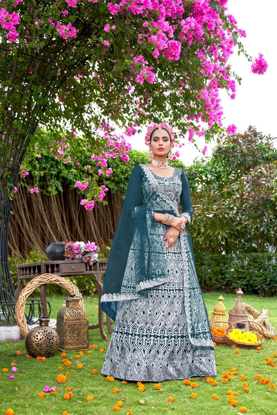 Varni Zeeya Sakshi Designer Partywear Lehenga D.No. 19004 - Anant Exports