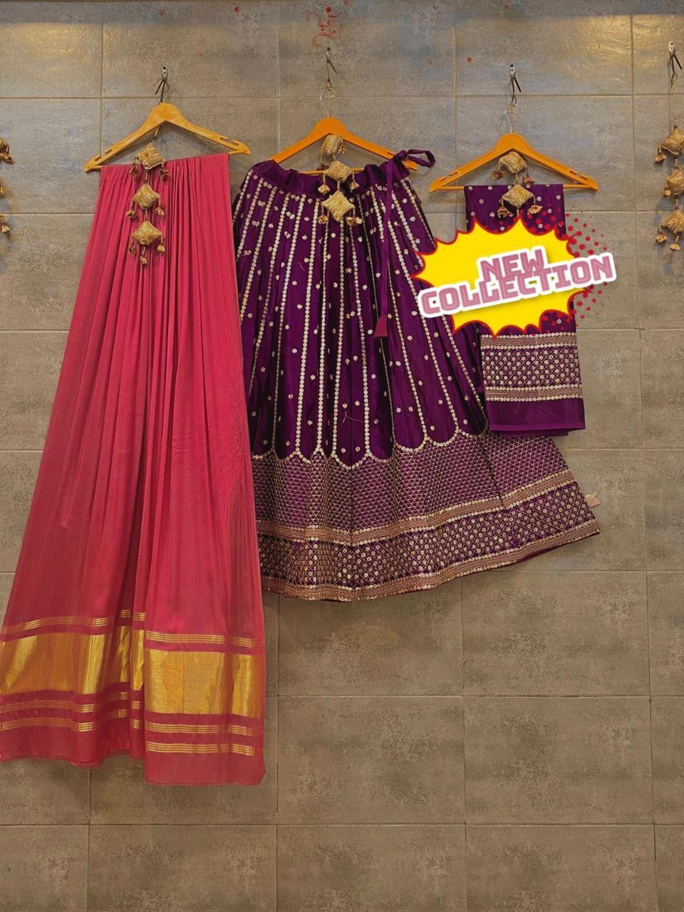 Navratri Wear Gaji Lehenga - Anant Exports