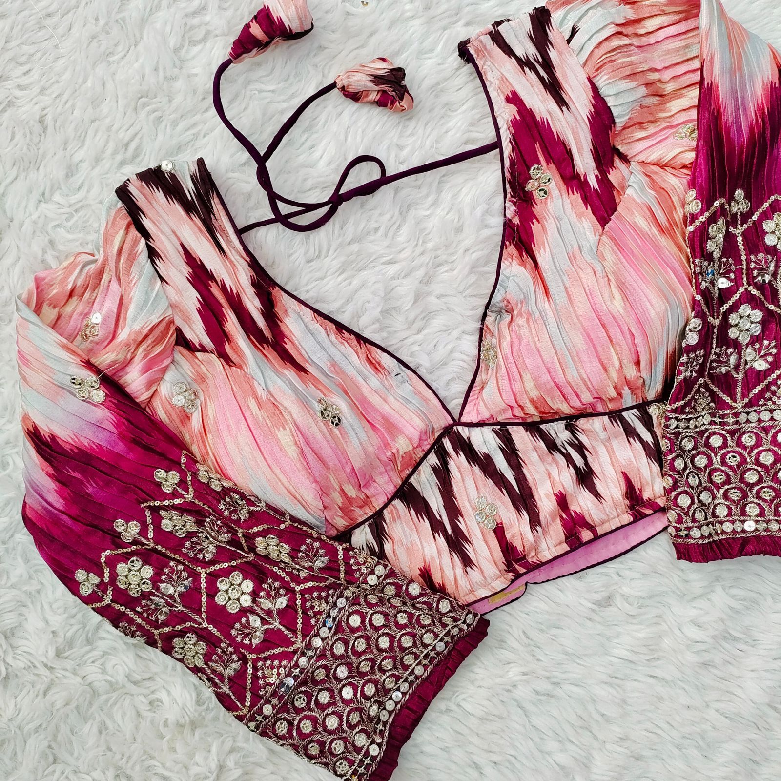 Occasion Wear Sequence Work Blouse