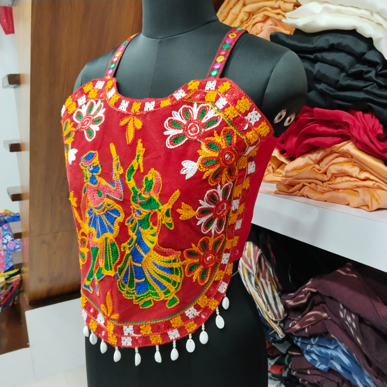 Navratri Special Fancy Kodi Sleevless Blouse