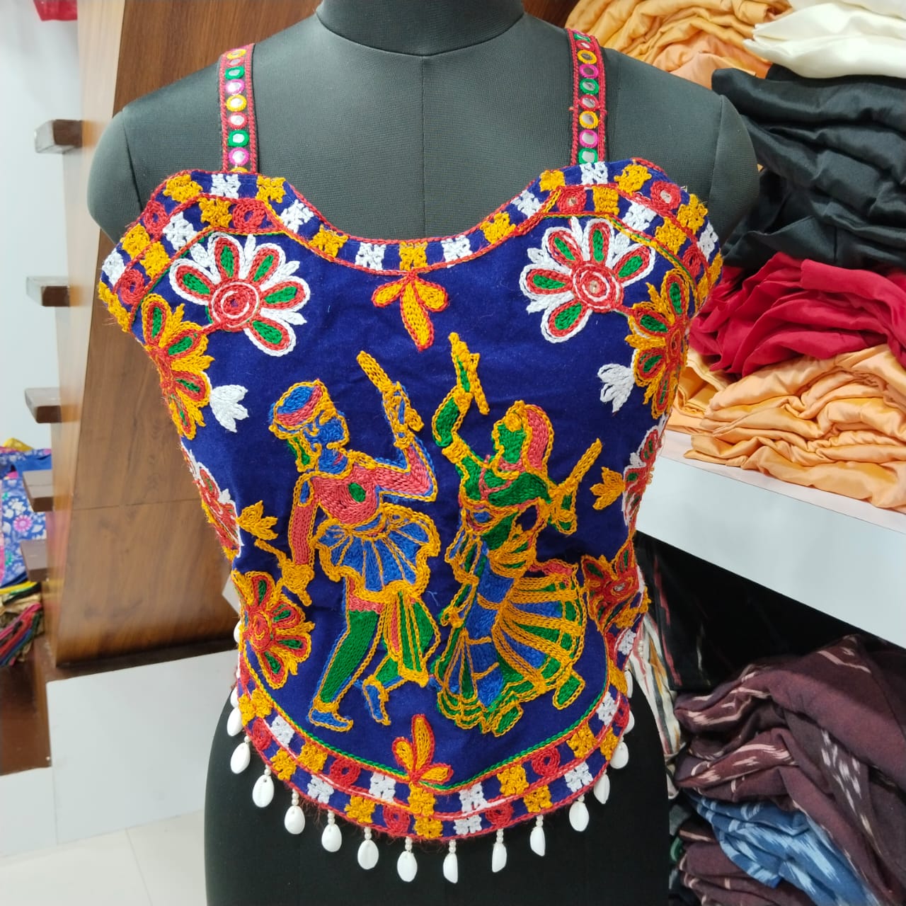 Navratri Special Fancy Kodi Sleevless Blouse