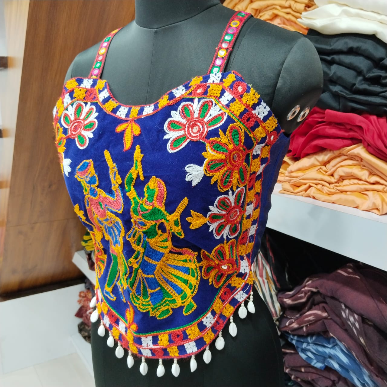 Navratri Special Fancy Kodi Sleevless Blouse