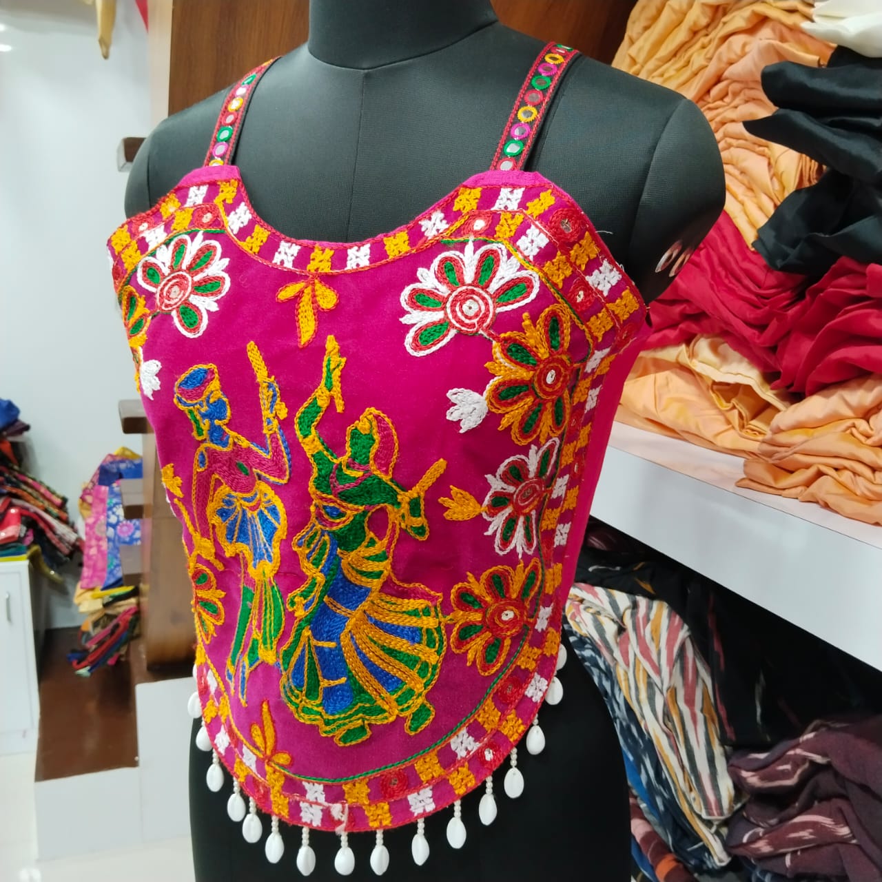 Navratri Special Fancy Kodi Sleevless Blouse