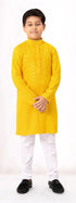 Prince Heavy Chikankari Kids Wear Kurta Pajama - Anant Exports