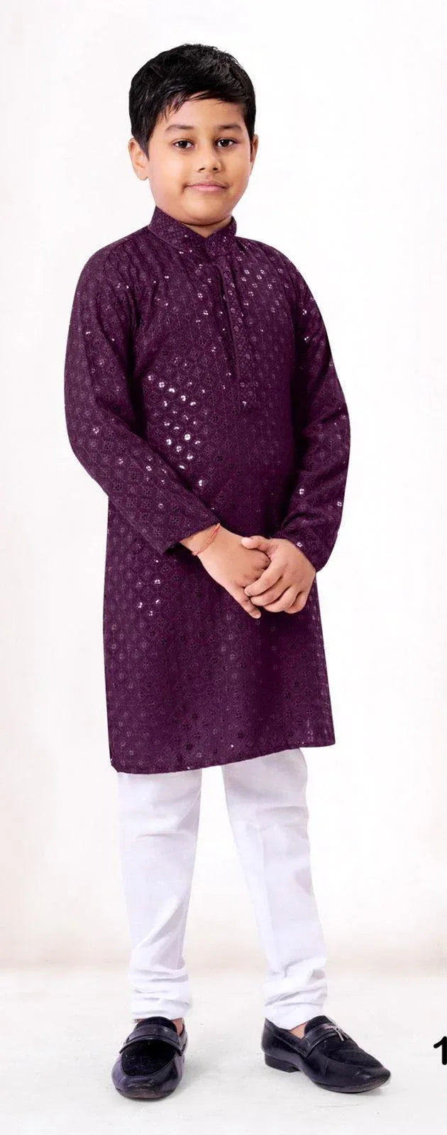 Prince Heavy Chikankari Kids Wear Kurta Pajama - Anant Exports