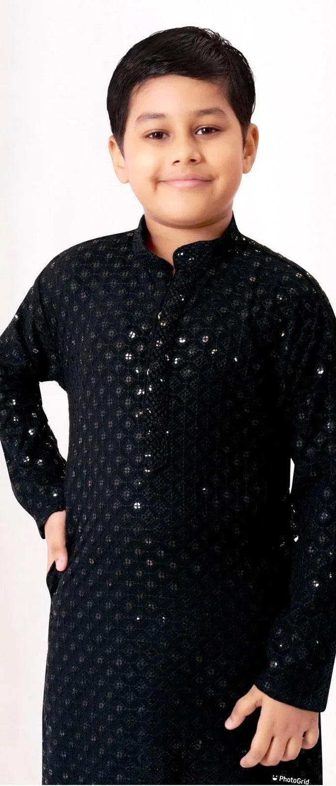 Prince Heavy Chikankari Kids Wear Kurta Pajama - Anant Exports
