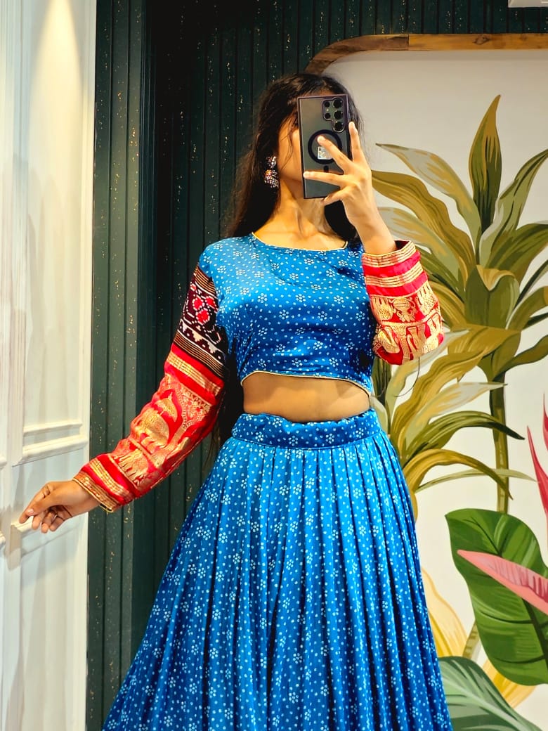 Navratri Wear Gaji Silk Lehenga Choli