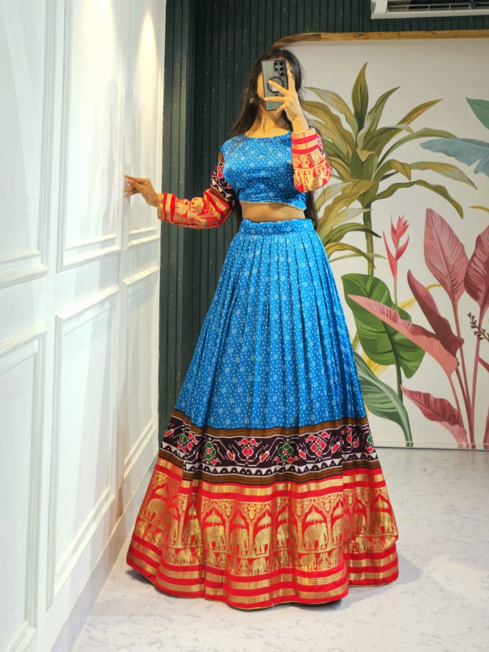 Navratri Wear Gaji Silk Lehenga Choli