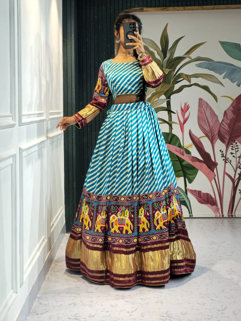 Navratri Wear Gaji Silk Lehenga Choli