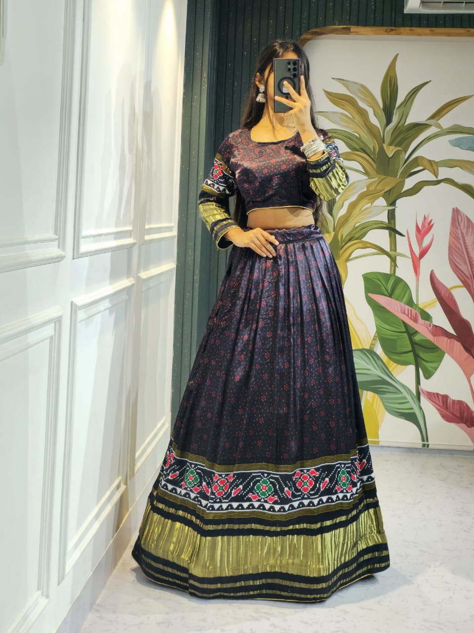 Navratri Wear Gaji Silk Lehenga Choli