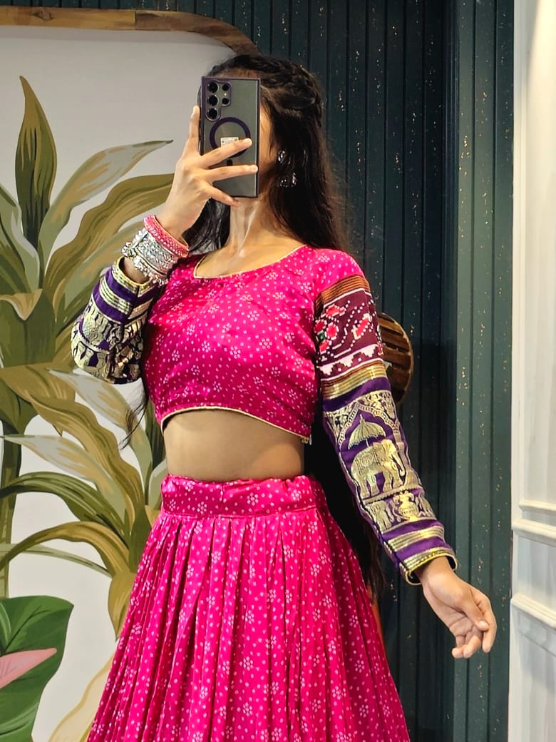 Navratri Wear Gaji Silk Lehenga Choli