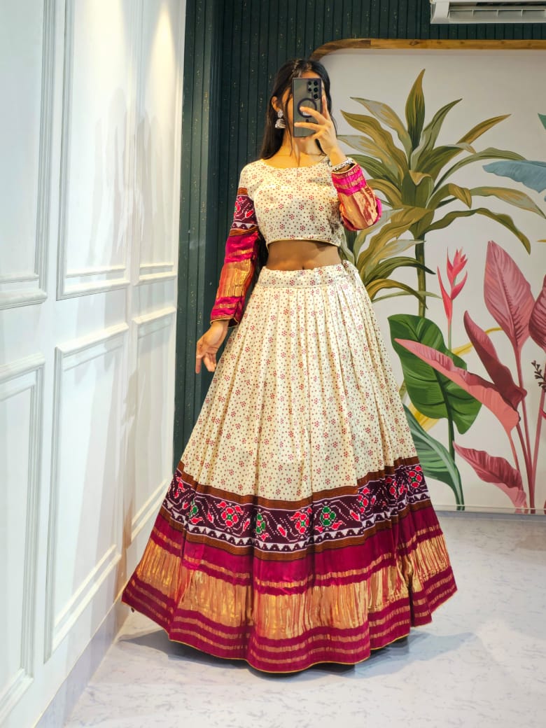 Navratri Wear Gaji Silk Lehenga Choli
