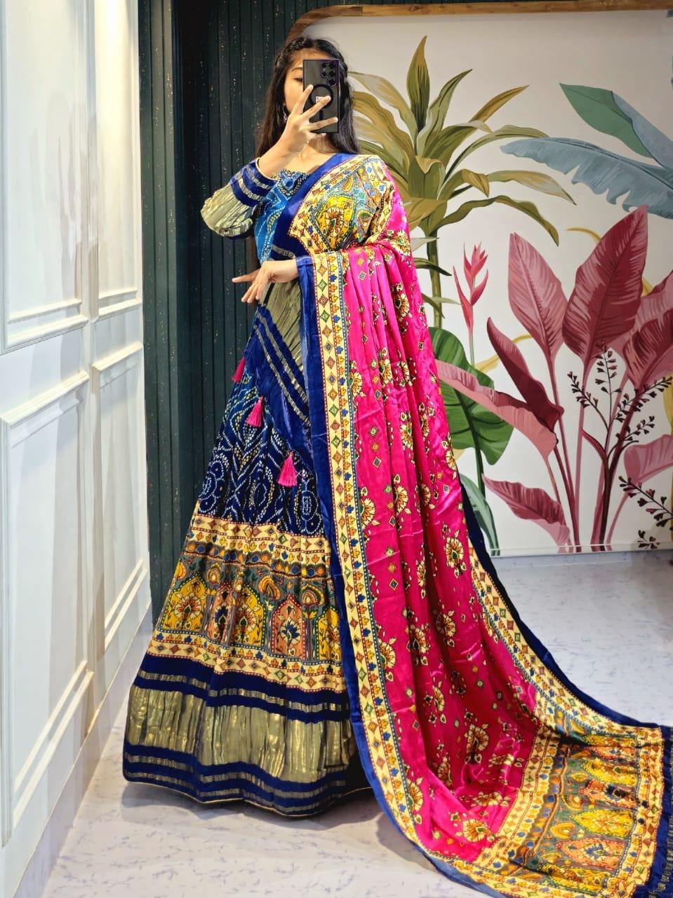 Navratri Wear Gaji Silk Lehenga Choli - Anant Exports