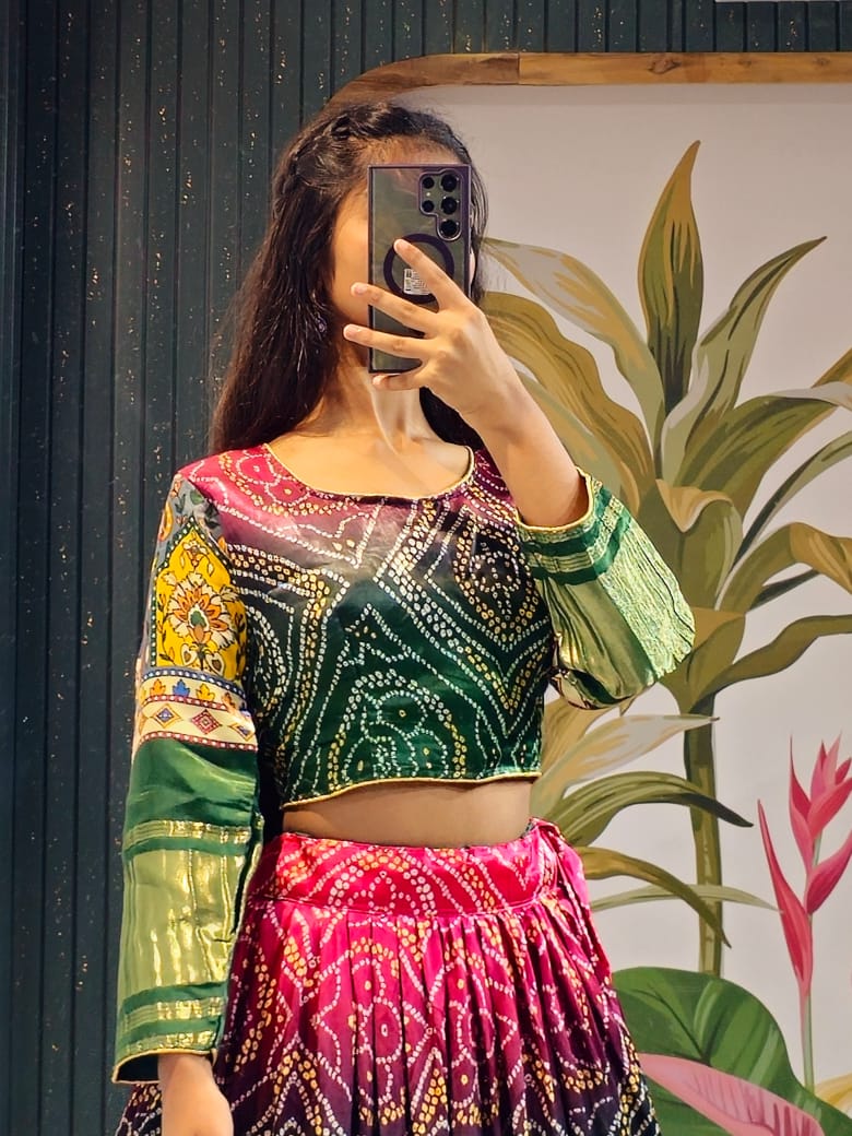 Navratri Wear Gaji Silk Lehenga Choli