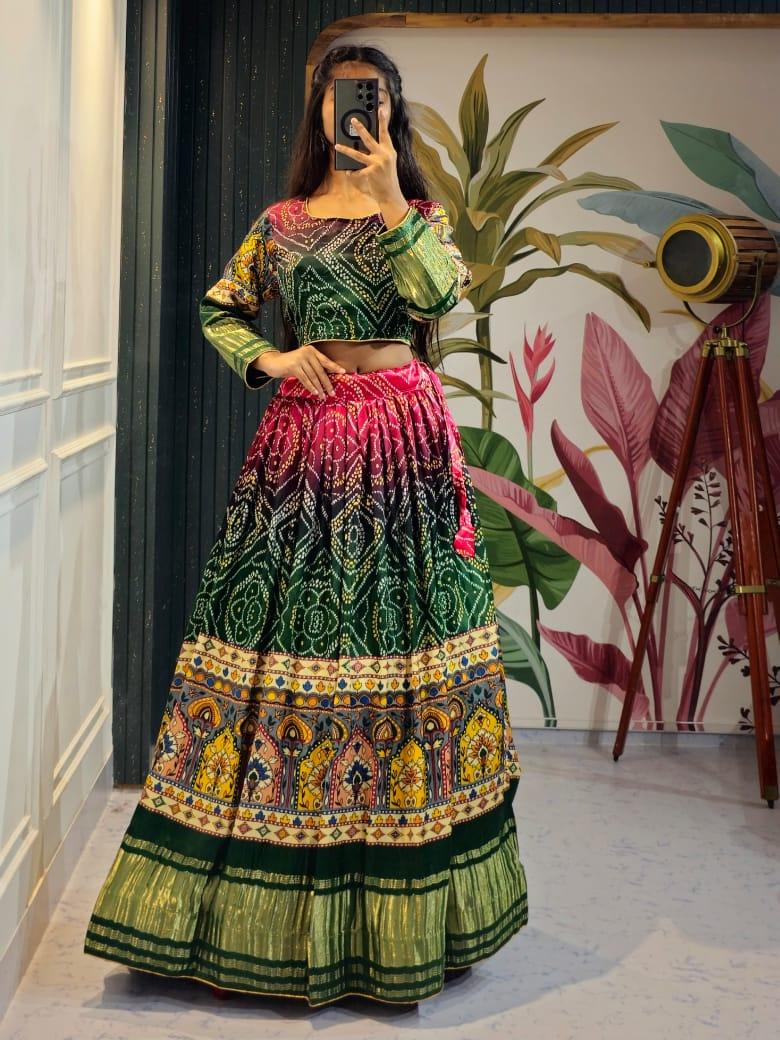 Navratri Wear Gaji Silk Lehenga Choli - Anant Exports