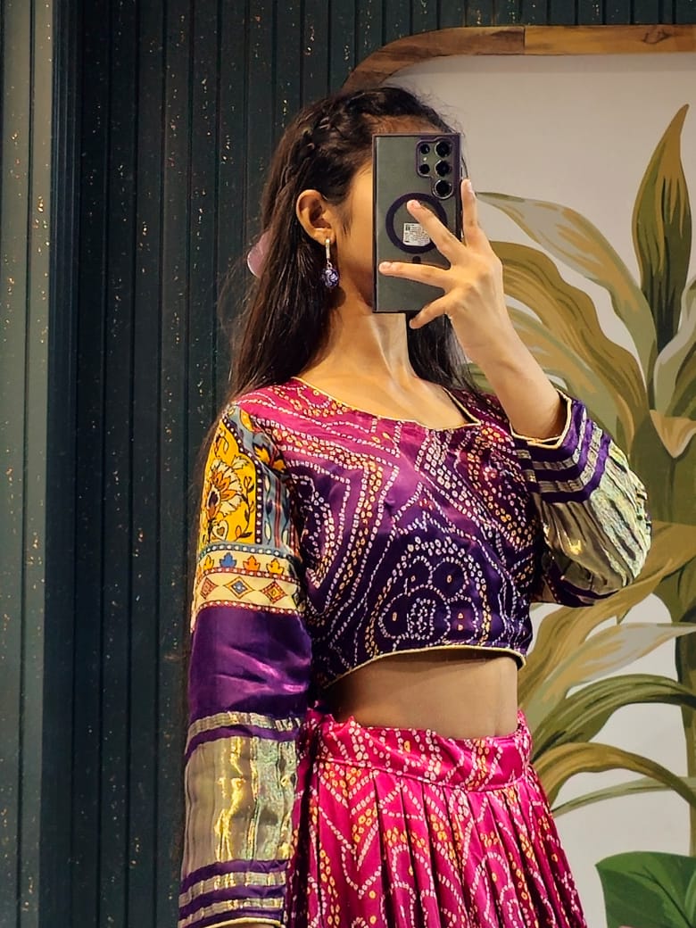 Navratri Wear Gaji Silk Lehenga Choli