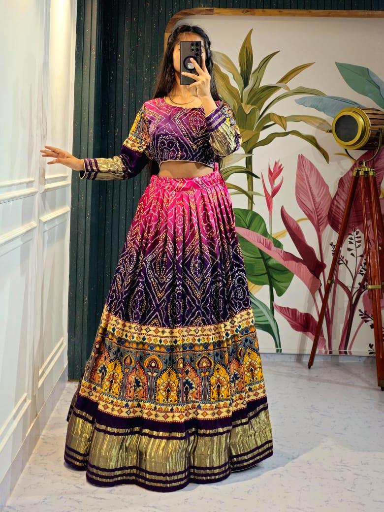 Navratri Wear Gaji Silk Lehenga Choli - Anant Exports