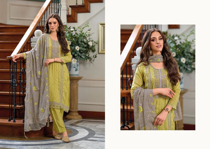 Zaveri Hasrat Wedding Wear Readymade Suit D.No. 1252 - Anant Exports